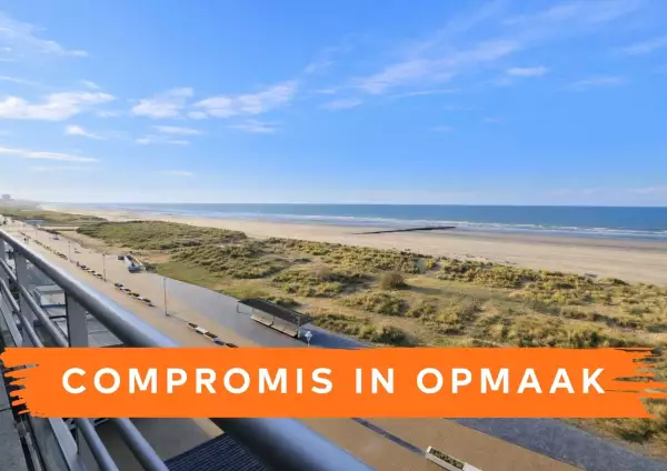 Op te knappen appartement met frontaal zeezicht  te Nieuwpoort