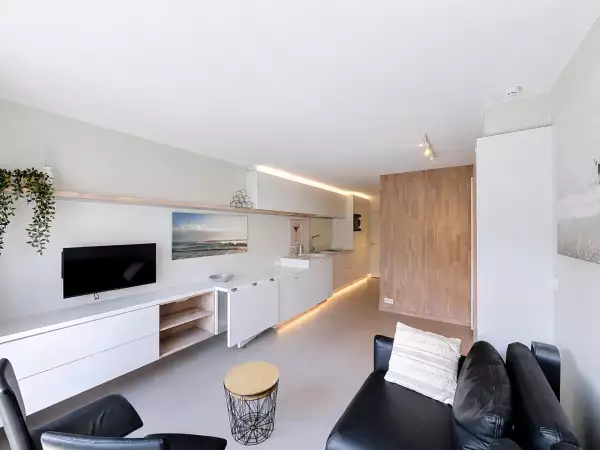 Luxueuze ingerichte studio in de winkelstraat van Nieuwpoort-Bad