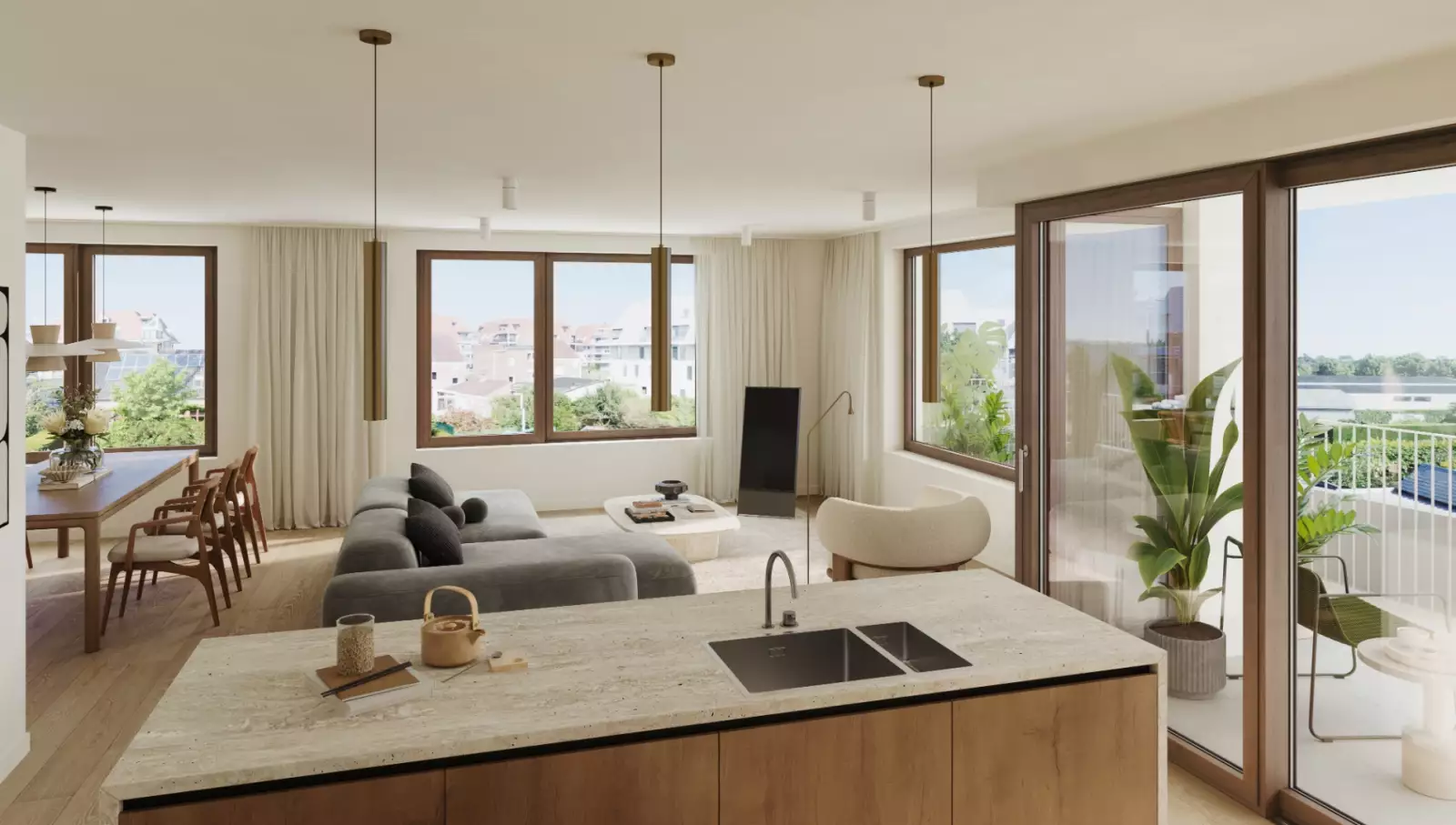 Appartement neuf 3 chambres et et terrasse à Nieuport