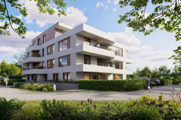 Gelijkvloers nieuwbouwappartement met 2 slaapkamers en tuin te Nieuwpoort